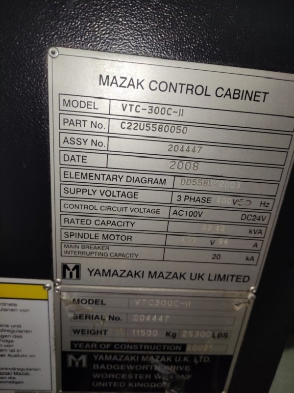 Machining Center - Vertical MAZAK VTC 300 C-II photo on Industry-Pilot