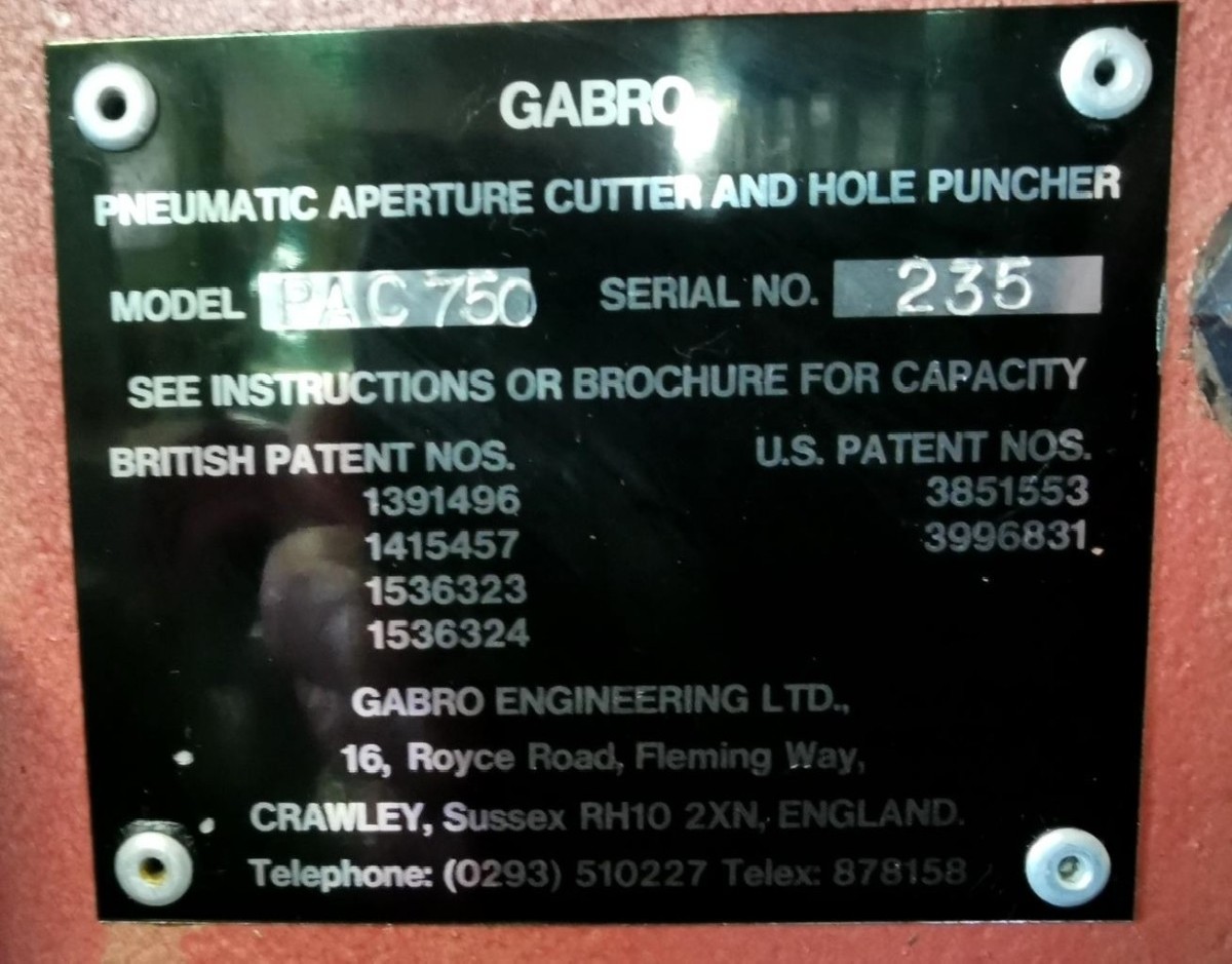Пробивной штамп GABRO PAC 750 фото на Industry-Pilot