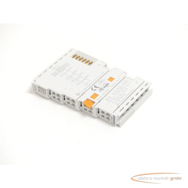  Beckhoff EL1008 EtherCAT-Klemme 8-Kanal-Digital-Eingang 24 V DC 3 ms фото на Industry-Pilot