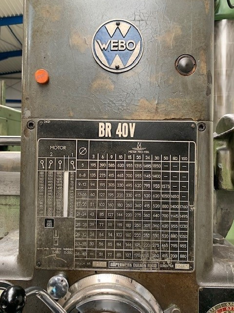 Radial Drilling Machine WEBO BR 40 V photo on Industry-Pilot