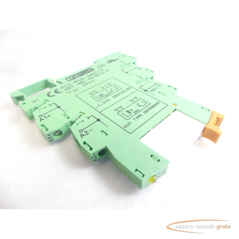 Relay Phoenix Contact PLC-BSP-24DC/21 Relaissockel 29 66 016 + 2961105 Relais photo on Industry-Pilot