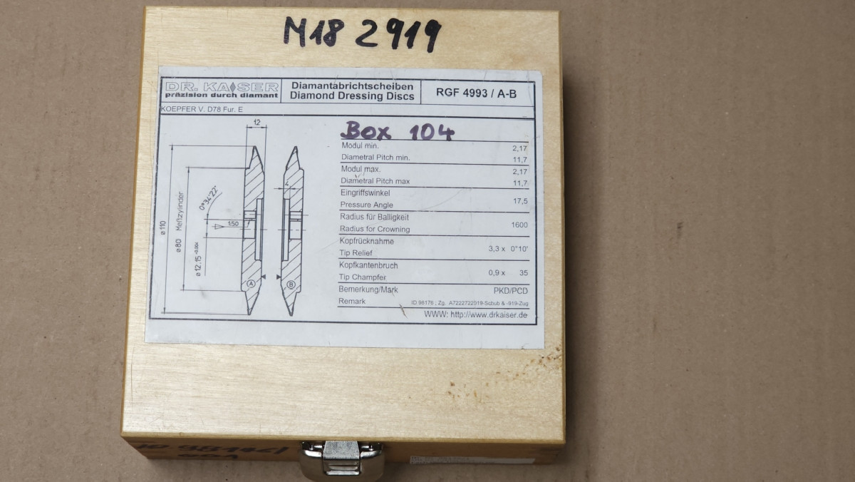 Abrasive wheel Dr. Kaiser Diamant RGF 4993 photo on Industry-Pilot