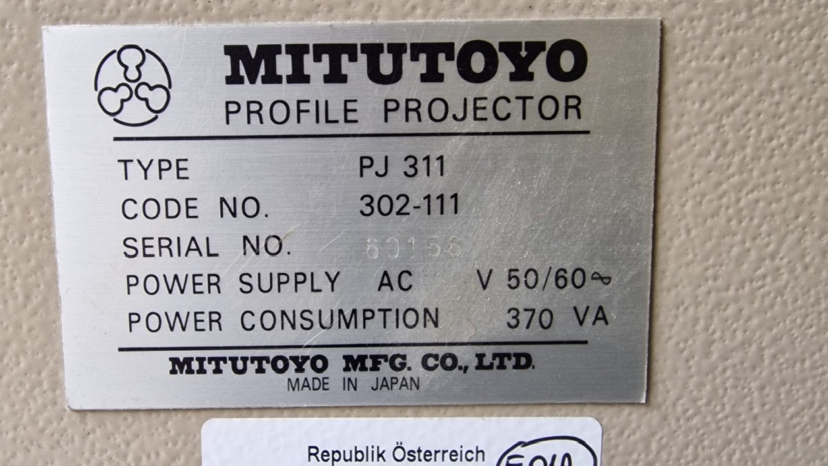 Проектор для контроля профиля MITUTOYO PJ 311 фото на Industry-Pilot