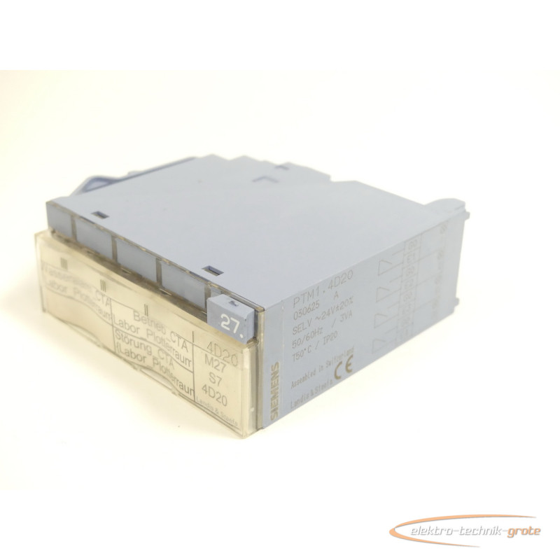  Siemens PTM1.4D20 Meldemodul 030625 A фото на Industry-Pilot