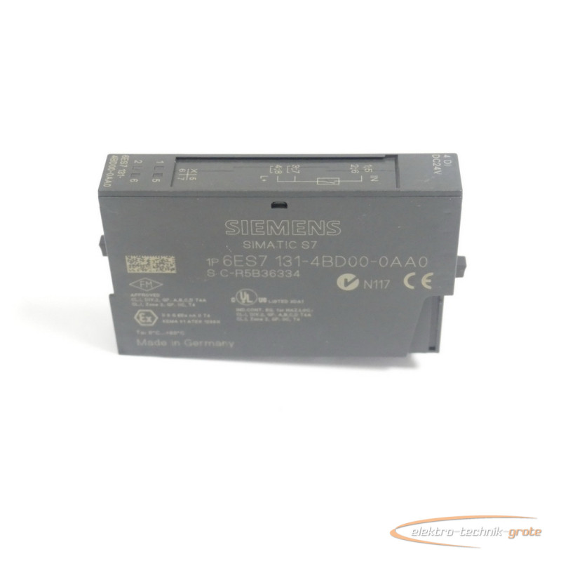 Электронный блок Siemens 6ES7131-4BD00-0AA0 Elektronikmodul E-Stand 4 SN C-R5B36334 фото на Industry-Pilot