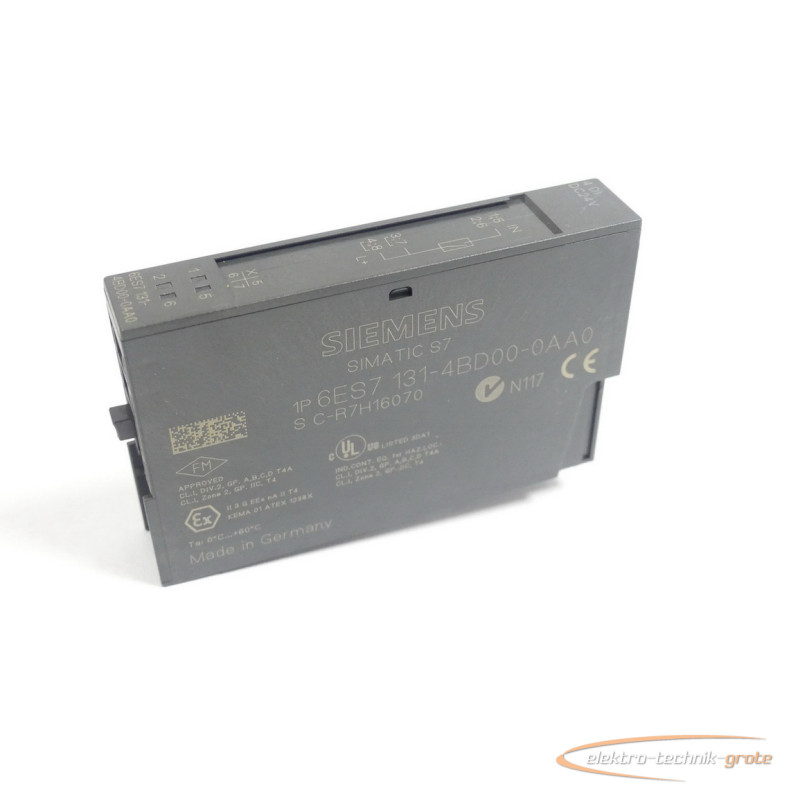 Электронный блок Siemens 6ES7131-4BD00-0AA0 Elektronikmodul E-Stand 4 SN C-R7H16070 фото на Industry-Pilot