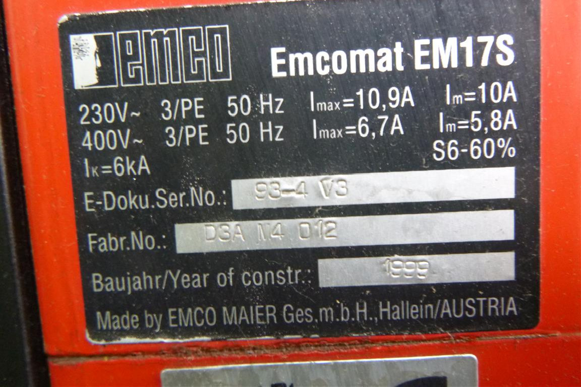 Screw-cutting lathe EMCO Emcomat 17S photo on Industry-Pilot