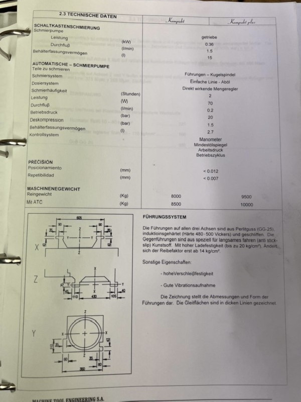 Bed Type Milling Machine - Vertical MTE Kompakt plus photo on Industry-Pilot