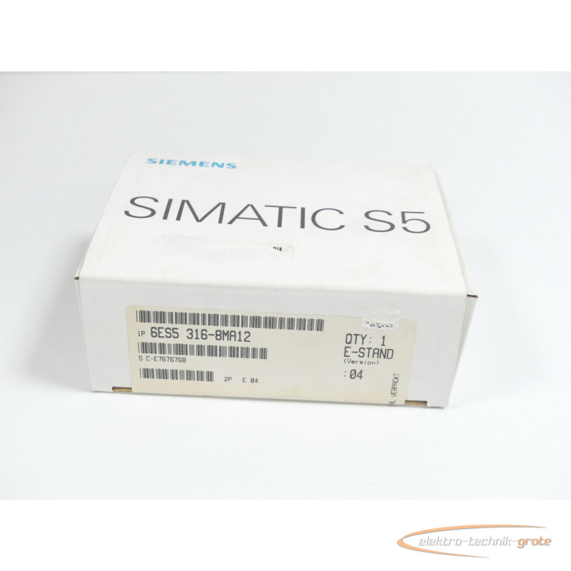 Interface Siemens 6ES5316-8MA12 Interface Modul Version 04 ungebraucht photo on Industry-Pilot