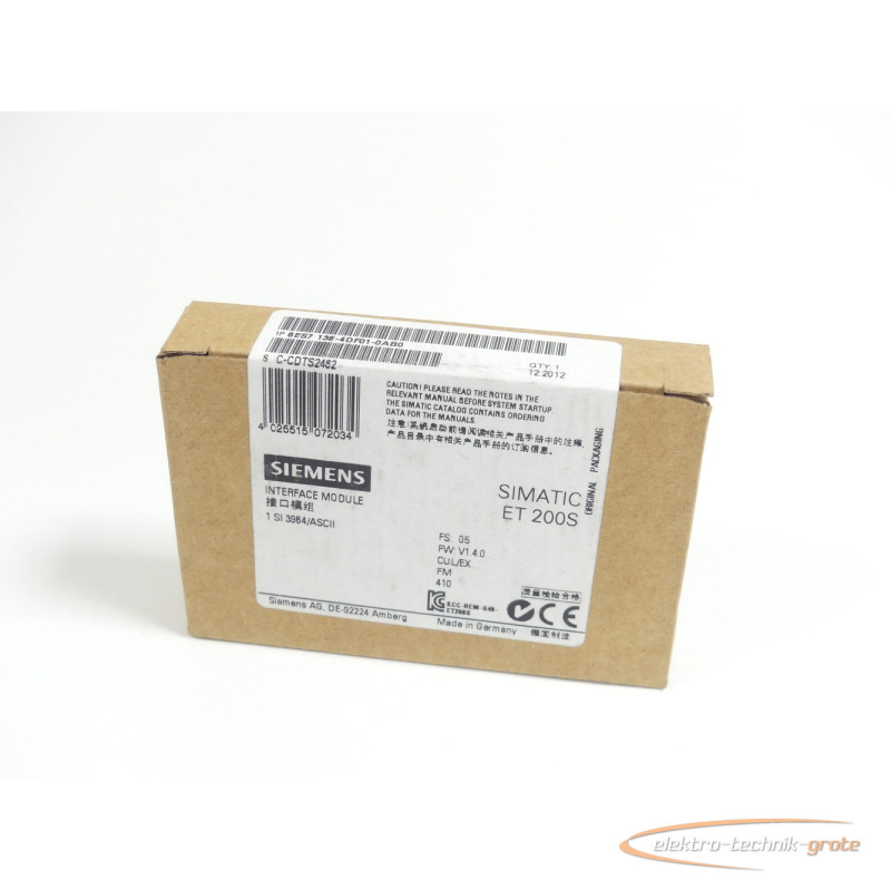 Interface Siemens 6ES7138-4DF01-0AB0 Interface Module FS 05 SN C-CDTS2462 ungebraucht Bilder auf Industry-Pilot