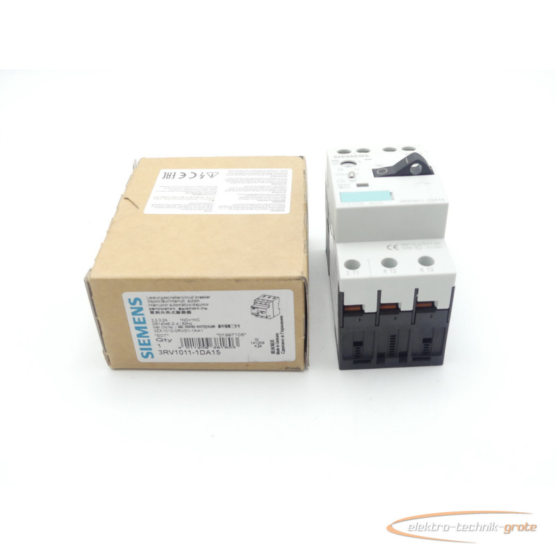 power switch Siemens 3RV1011-1DA15 Leistungsschalter E-Stand 07 -ungebraucht- photo on Industry-Pilot