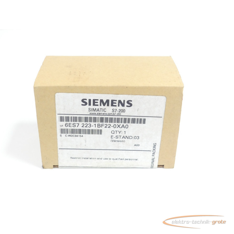  Siemens 6ES7223-1BF22-0XA0 Digitale EM 223 E-Stand 03 SN C-W2C94154 ungebraucht photo on Industry-Pilot