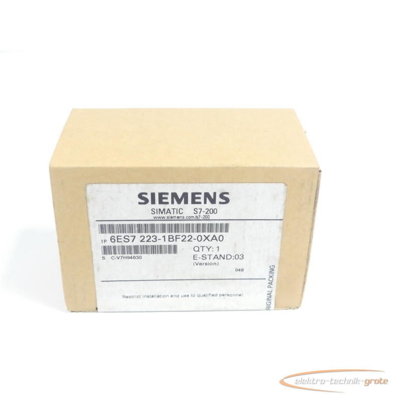  Siemens 6ES7223-1BF22-0XA0 Digitale EM 223 E-Stand 03 SN C-V7H94630 ungebraucht Bilder auf Industry-Pilot