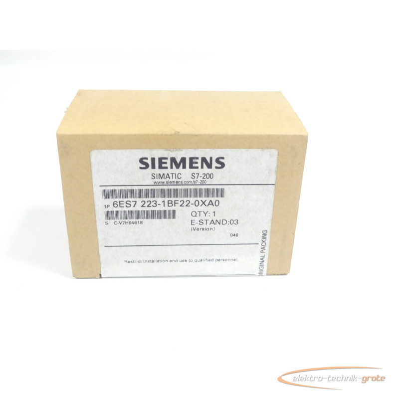  Siemens 6ES7223-1BF22-0XA0 Digitale EM 223 E-Stand 03 SN C-V7H94618 ungebraucht photo on Industry-Pilot