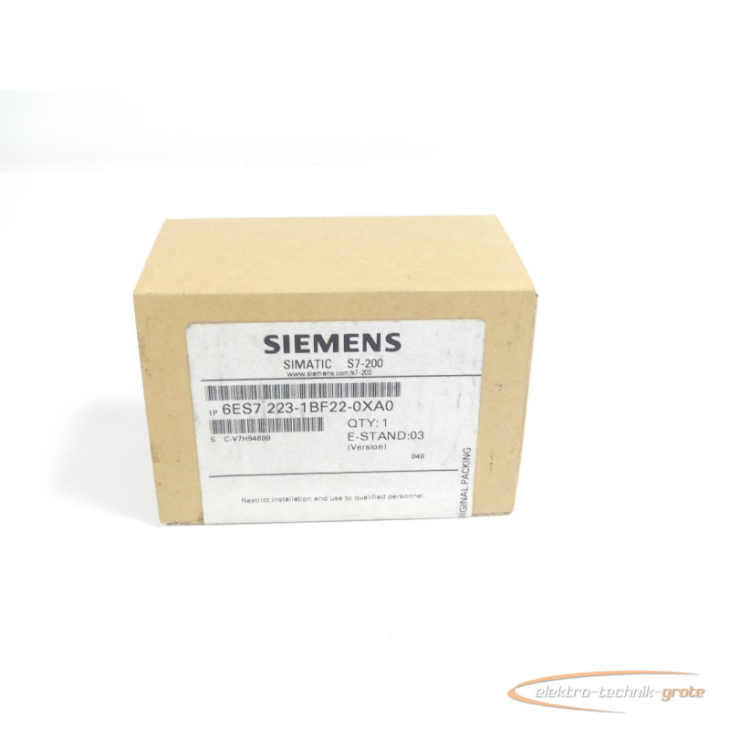  Siemens 6ES7223-1BF22-0XA0 Digitale EM 223 E-Stand 03 SN C-V7H94699 ungebraucht photo on Industry-Pilot