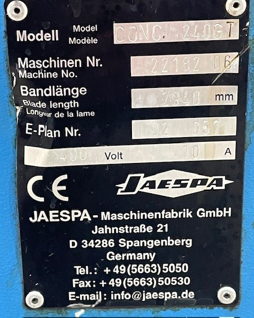 Bandsaw metal working machine JAESPA concept 240 GT photo on Industry-Pilot