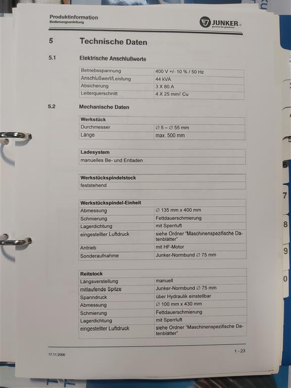 Cylindrical Grinding Machine (external surface grinding) JUNKER Quickpoint 3000/20 photo on Industry-Pilot