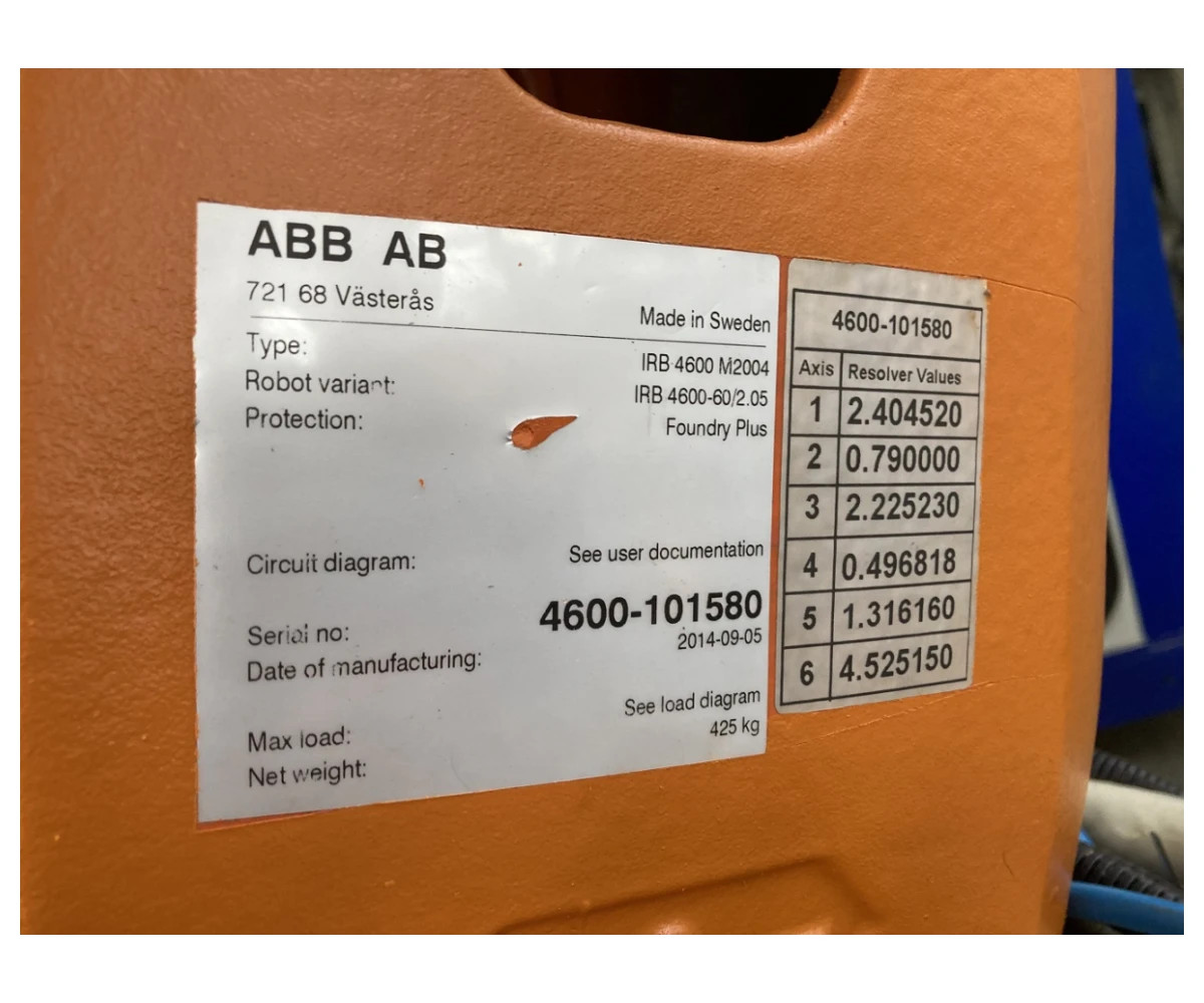 Промышленный робот Industrieroboter ABB IRB 4600-60/2.05 (sn: 4600-101580) фото на Industry-Pilot