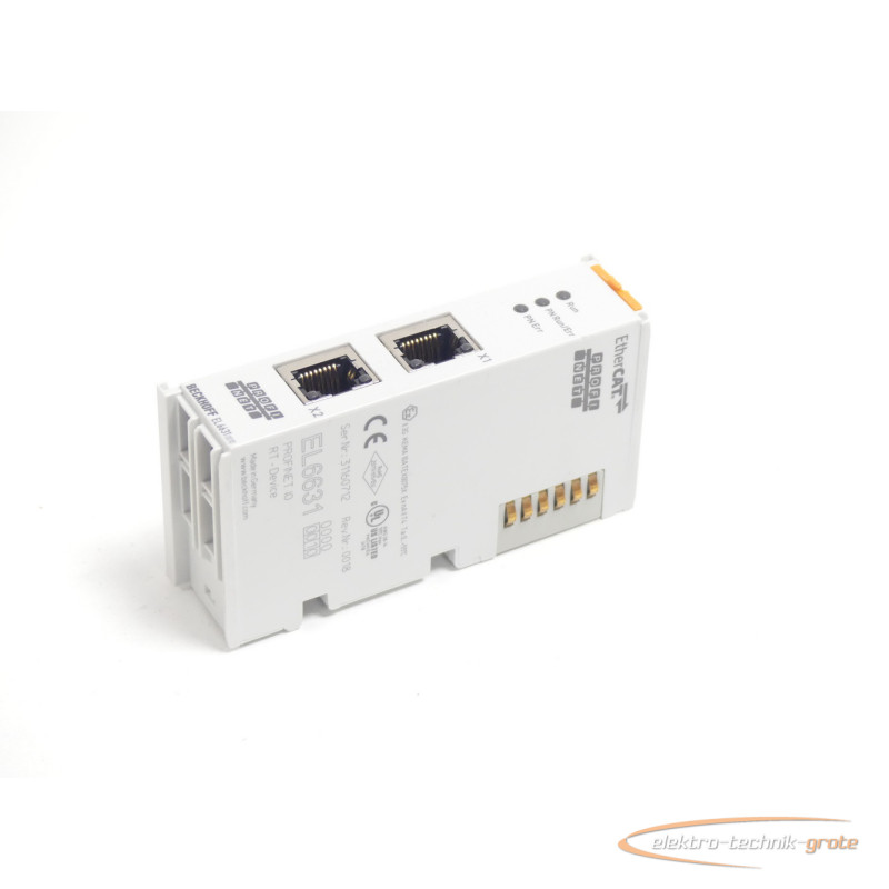  Beckhoff EL6631 EtherCAT-Klemme Rev.: 0018 SN:31160712 Images sur Industry-Pilot