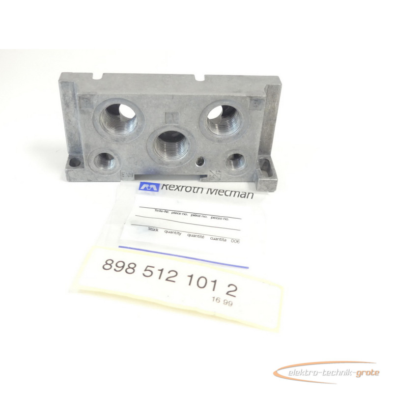 Rexroth Rexroth 898 512 101 2 Anschlussplatte 1699 ungebraucht الصورة على Industry-Pilot