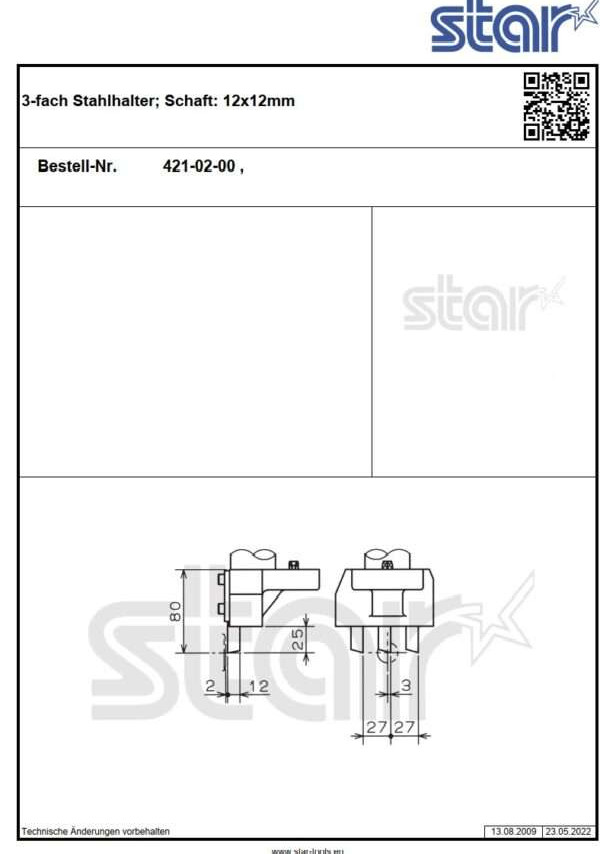 حامل الأدوات STAR 421-02-00 الصورة على Industry-Pilot