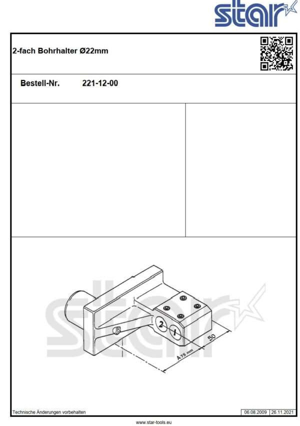 حامل الأدوات STAR 221-12-00 الصورة على Industry-Pilot