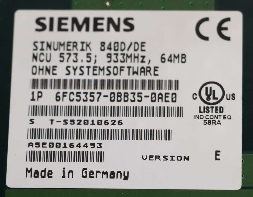  Siemens Sinumerik 840D NCU573.5 6FC5357-0BB35-0AE0 الصورة على Industry-Pilot