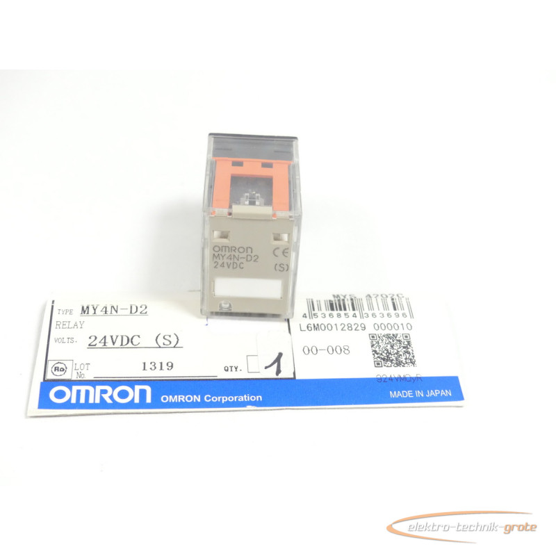 Relay Omron MY4N-D2 Relais 24V DC (S) 1319Y1 ungebraucht photo on Industry-Pilot