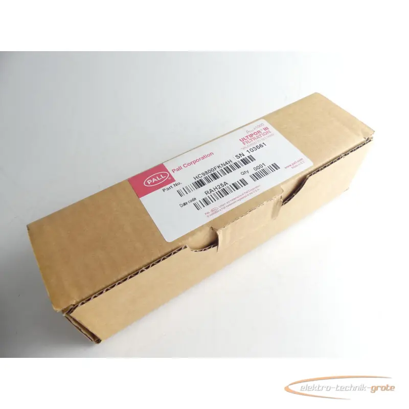 Filterelement Pall Corporation HC9800FKN4H Filterelement RAH25A SN 103561 ungebraucht Originalverpackung