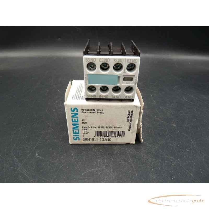 Auxiliary contact block Siemens 3RH1911-1GA40ungebraucht!60053-B244 photo on Industry-Pilot