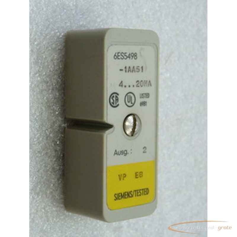 Servomoteur Siemens 6ES5498-1AA51 Messbereichsmodul 4 - 20 MA26138-B93 Images sur Industry-Pilot