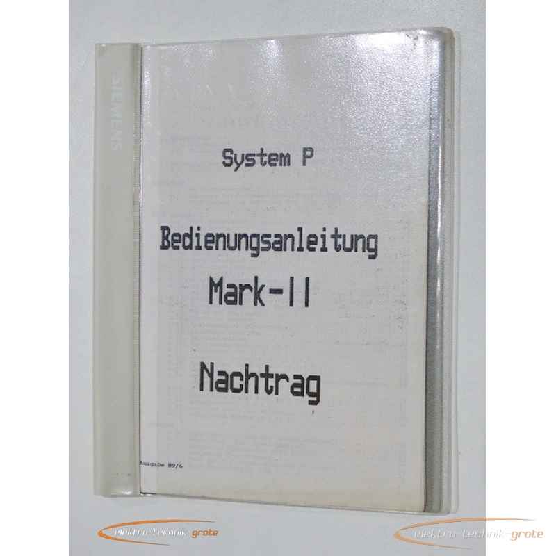 Agie AGIE System P Bedienungsanleitung Mark - II Nachtrag, 129 Seiten Inhalt43264-B221 Bilder auf Industry-Pilot