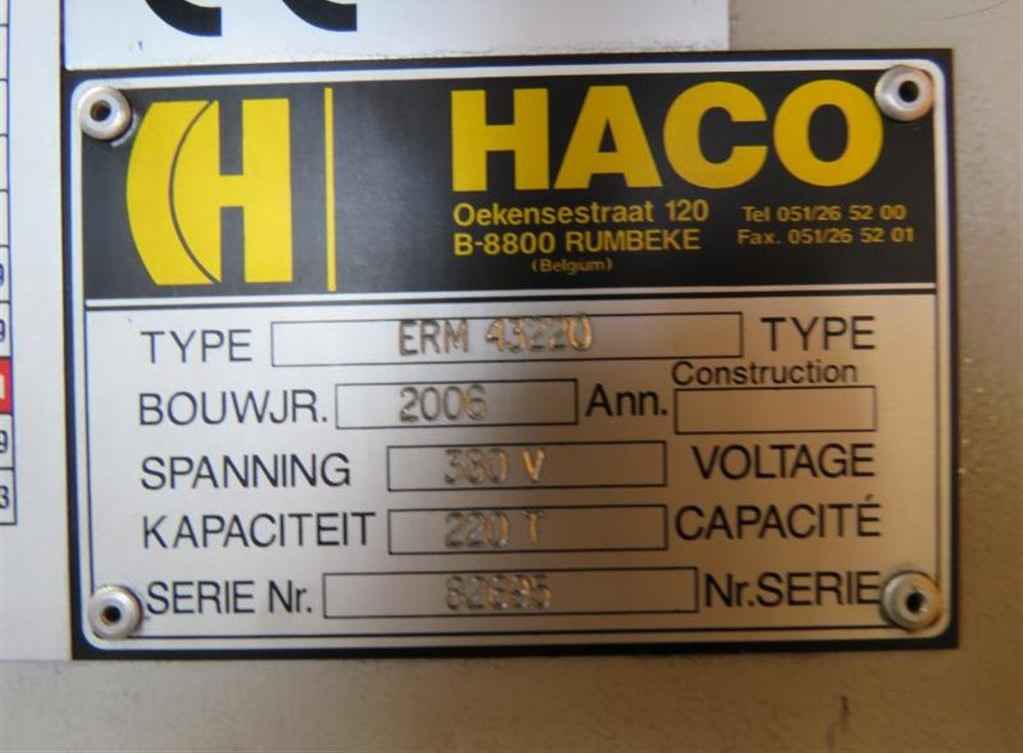 Листогибочный пресс - гидравлический HACO ERM 43220 фото на Industry-Pilot