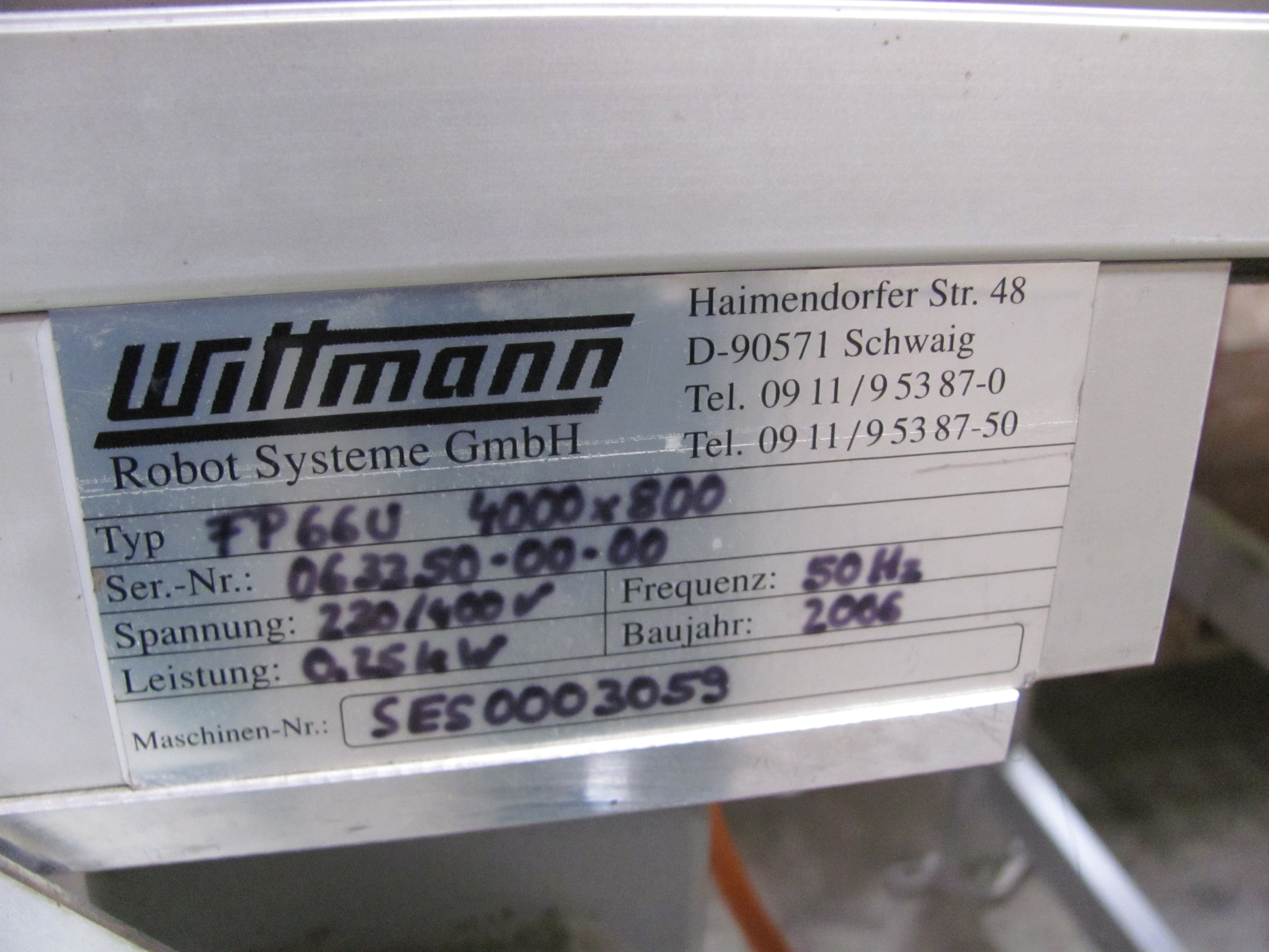 Горизонтальный ленточный транспортёр Wittmann 4000x800mm фото на Industry-Pilot