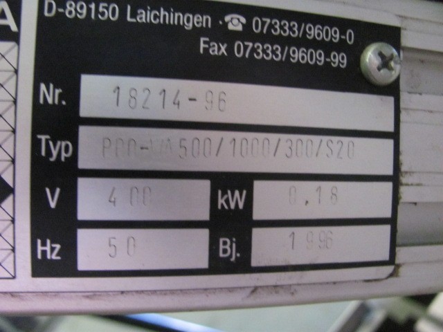 L Транспортёр Schuma 500x1000x300 mm breit, mit Stollen, 380 V mit Separator фото на Industry-Pilot