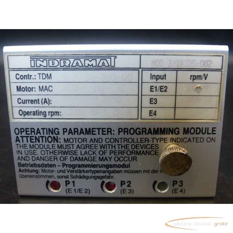 Indramat Indramat MOD 2-1X335-002 Programmiermodul 70075-B50 photo on Industry-Pilot