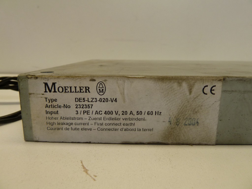 Frequency converter Moeller DE5-LZ3-020-V4 Funk Entstörfilter Netzfilter DE5LZ3020V4 photo on Industry-Pilot