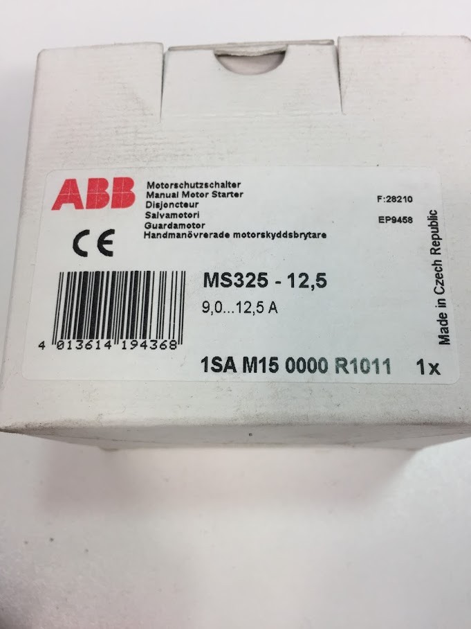 Защитный выключатель ABB MS325-12,5 Motorschutzschalter Hilfsschalter 1SA M15 0000 R1011 фото на Industry-Pilot