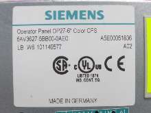Панель управления Siemens OP27-6 Color CFS 6AV3627-5BB00-0AE0 E St.6 6AV3 627-5BB00-0AE0 NEUWERTIG фото на Industry-Pilot