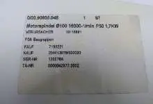 Servomoteur GMN TSE 100g - 16000/1.7 R+L 316938 Schaudt Motorspindel Ø100 P50 1,7KW ÜBERHOLT Images sur Industry-Pilot