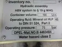 Hydraulikaggregat Hydraulikaggregat mit Kühler BOSCH p: 75 bar Hydraulikaggregat 3 kW, 75 bar guter Zustand