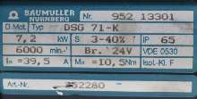 Servomotor Baumüller DSG 71-K AC Servomotor 24V 39,5A 7,2kW Art.Nr. 952 13301 - 252280 Bilder auf Industry-Pilot