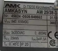 Frequenzumrichter AMK AW 25/38-3 Servo Drive Amkasyn 25kVA 0-800Hz TESTED TOP ZUSTAND guter Zustand