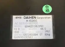 Servomotor OTC Daihen Sanyo Denki AC Servo Motor Q2AA2215KLCPH1 W-X02405 13kw NEUWERTIG guter Zustand