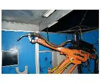 Schweißroboter 2-Stationen-Zelle mit 2 ABB IRB 1400 Schweißrobotern guter Zustand