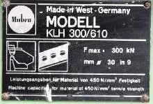 آلة تثقيب الثقوب MUHR & BENDER KLH 300/610 الصورة على Industry-Pilot