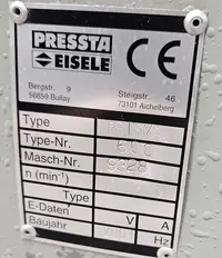 Scie à découper Pressta Eisele Prisma 600 Images sur Industry-Pilot