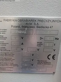 Toolroom Milling Machine - Universal AVIA FNE40 Z photo on Industry-Pilot