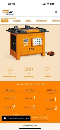 Machine à plier les tuyaux B50 - Mech. Biegemaschine Images sur Industry-Pilot