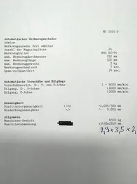 Bearbeitungszentrum - Vertikal Vertikalbearbeitungszentrum - EUMACH MC 1050 P guter Zustand